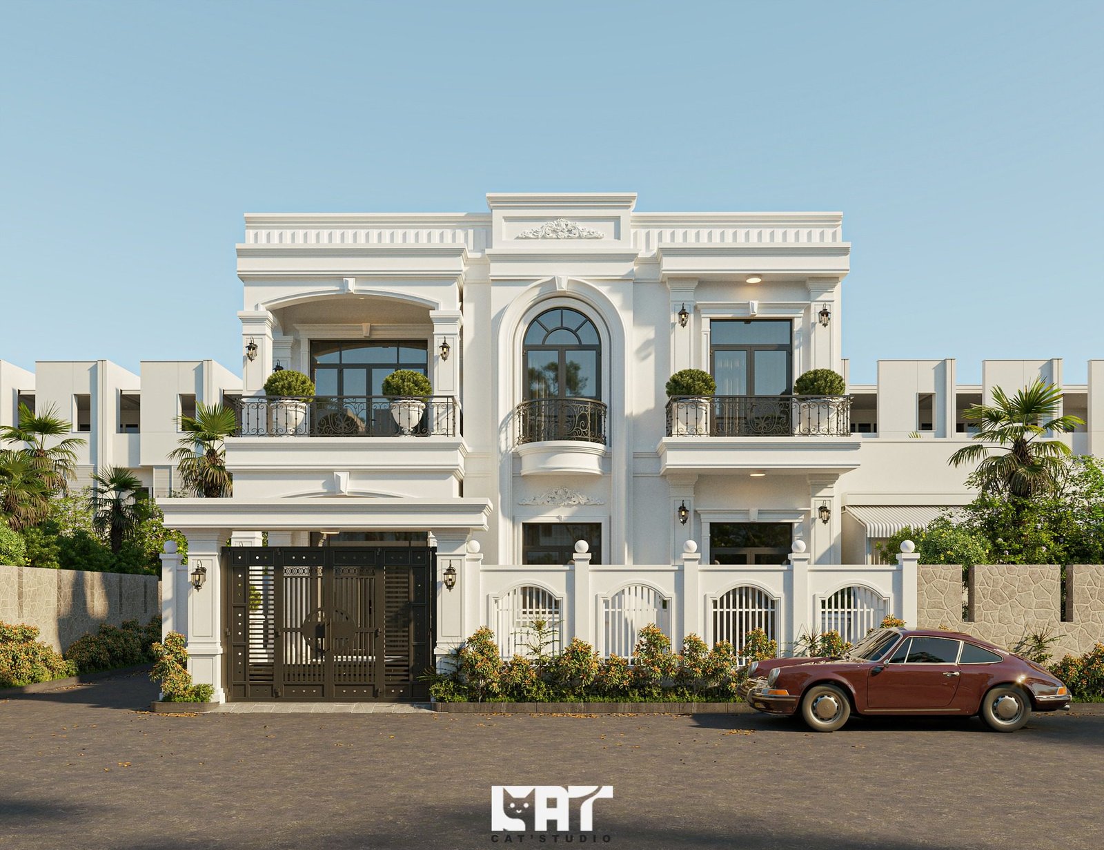 19352. Sketchup Neoclassical Style Villa Exterior Model Free Download By Kts Nghiathan (1)