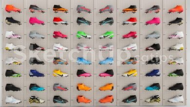 19376. Free Sketchup Soccer Football Boots Model Download (1)