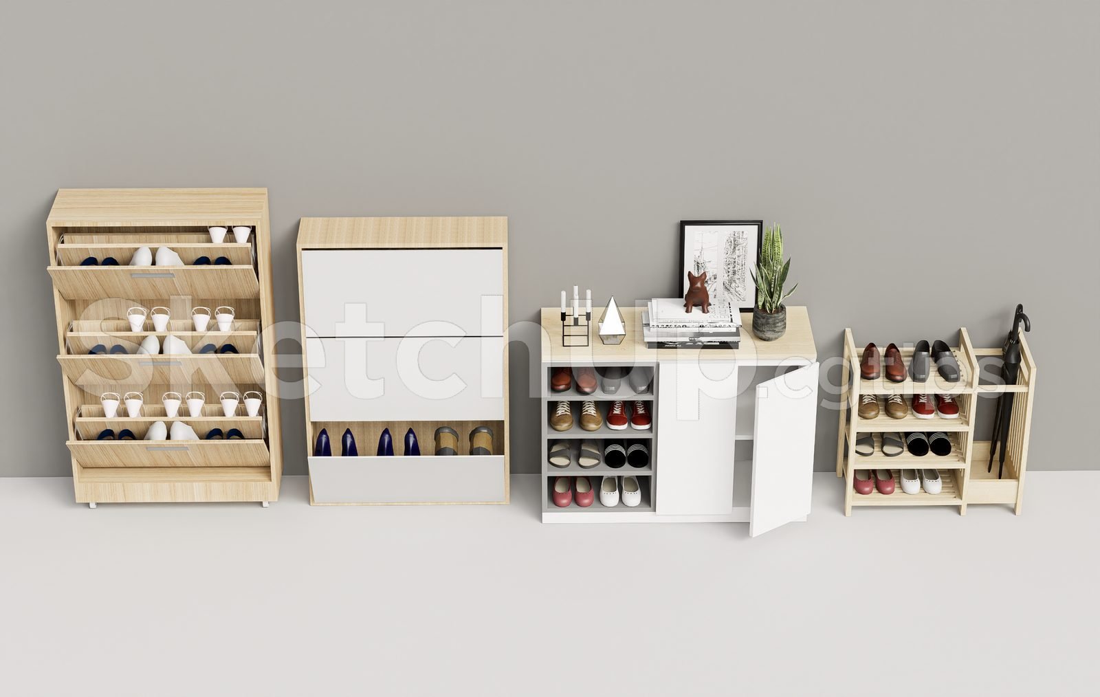 19257. تنزيل نموذج خزانة الأحذية Sketchup مجانًا (2)