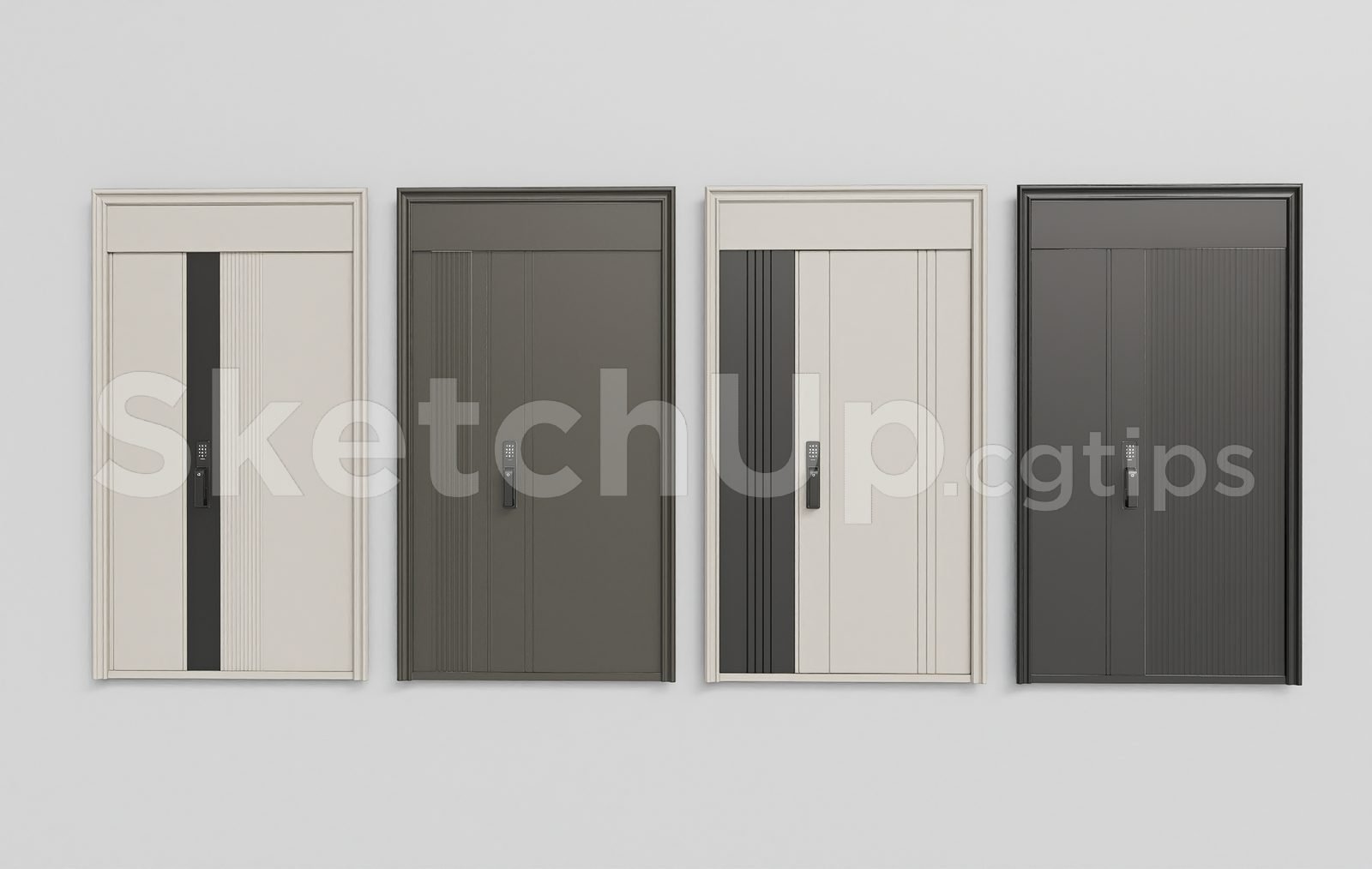 19259. تحميل نموذج Sketchup Door ثلاثي الأبعاد مجانًا (1)