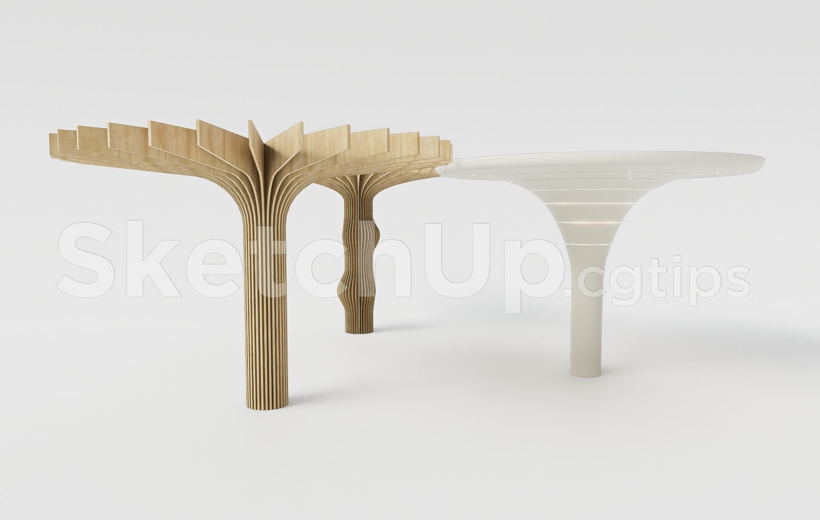 19260. أعمدة الإضاءة الداخلية الفاخرة الحديثة – نموذج Sketchup 3d (2)