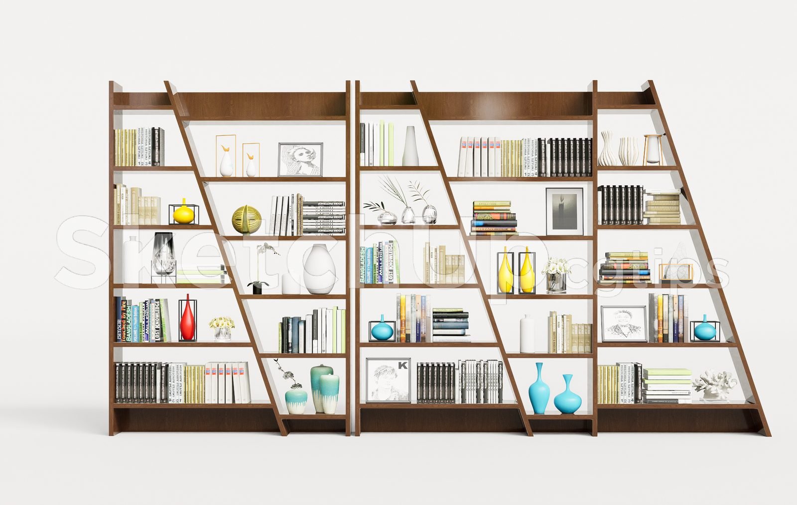 19310. تنزيل نموذج خزانة الكتب Sketchup مجانًا (1)