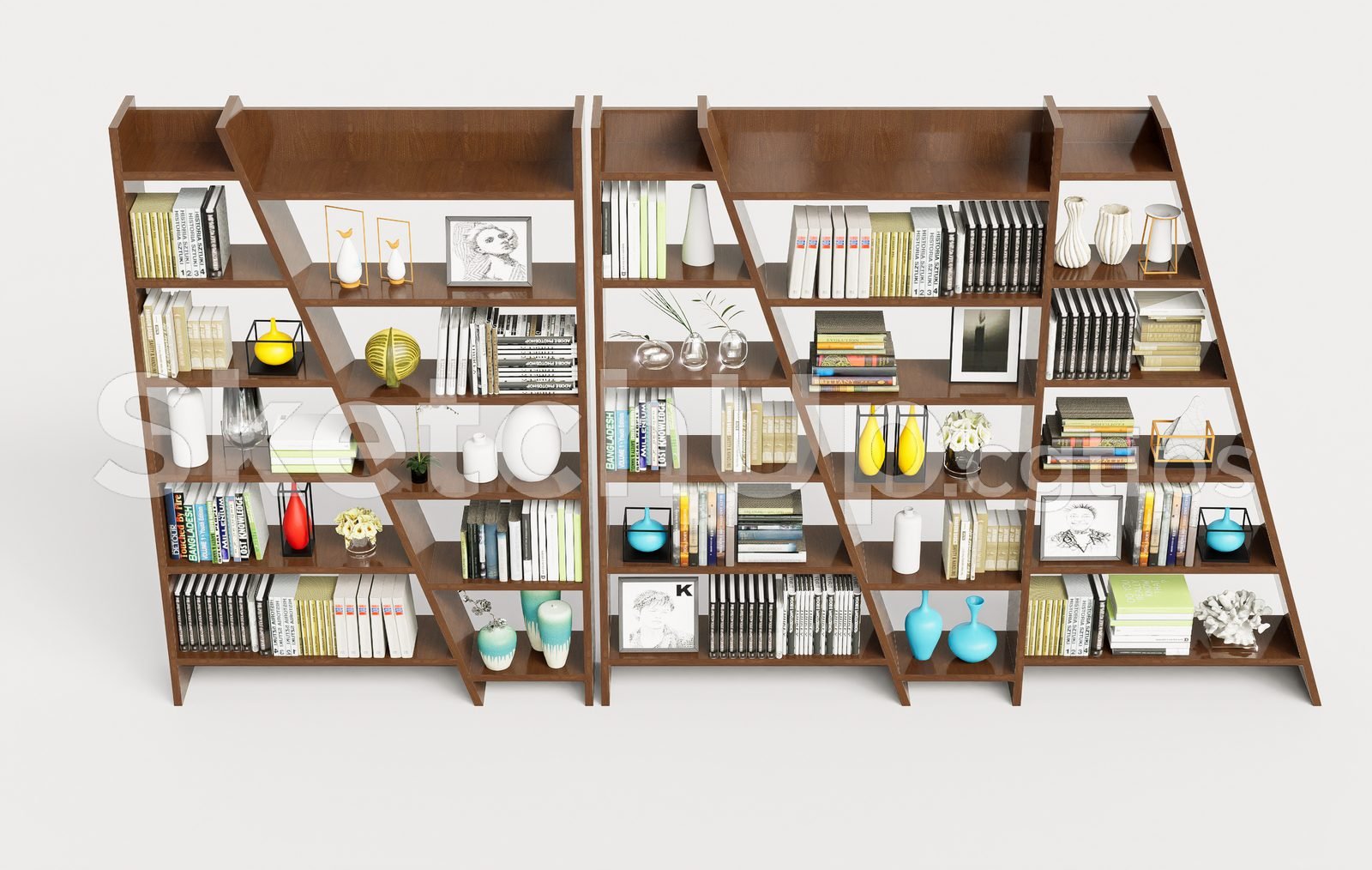 19310. تنزيل نموذج خزانة الكتب Sketchup مجانًا (2)