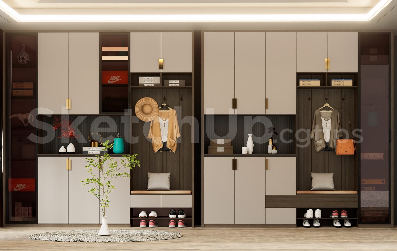 19313. تنزيل نموذج خزانة الأحذية Sketchup مجانًا (1)