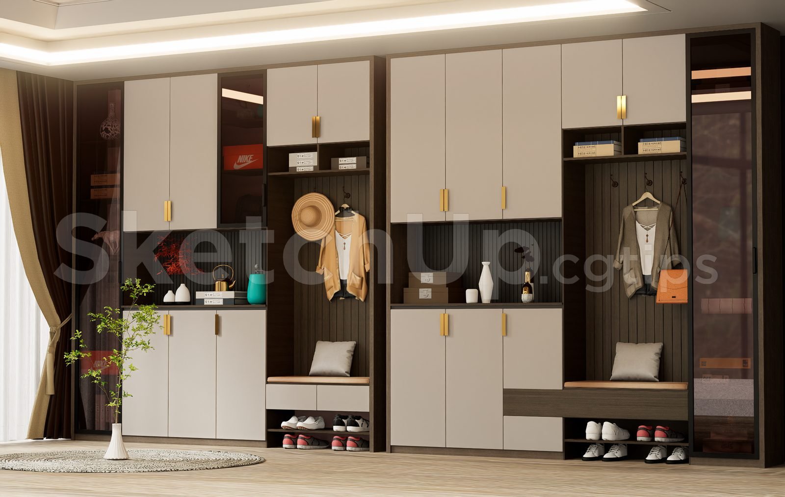 19313. تنزيل نموذج خزانة الأحذية Sketchup مجانًا (2)