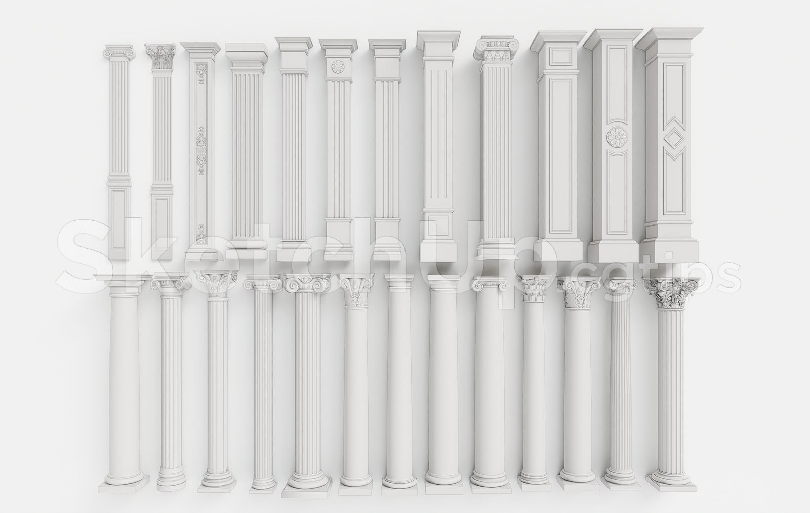 19317. تنزيل نماذج سكيتش اب للعمود الروماني (1)