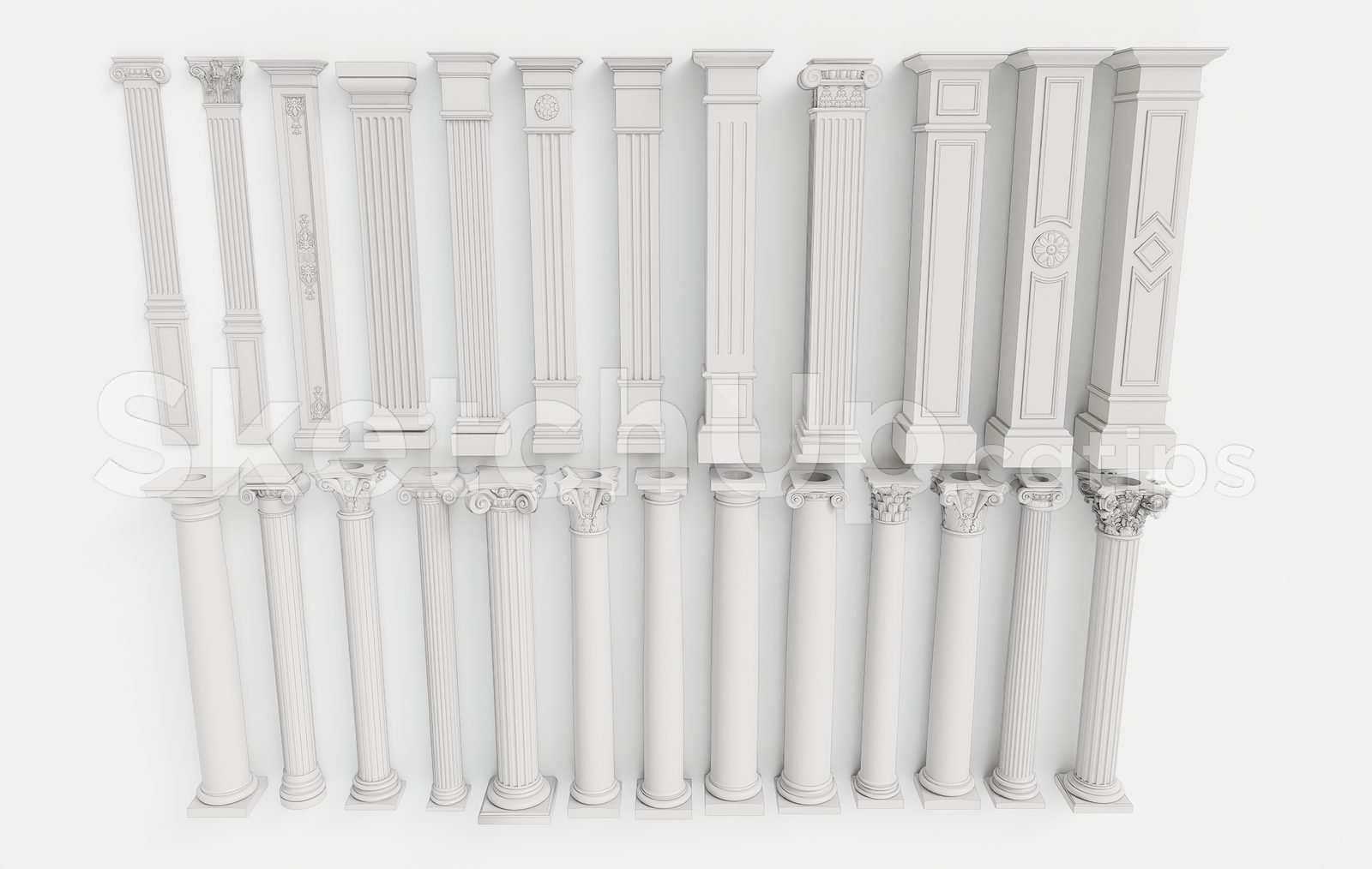 19317. تنزيل نماذج سكيتش أب للعمود الروماني (2)