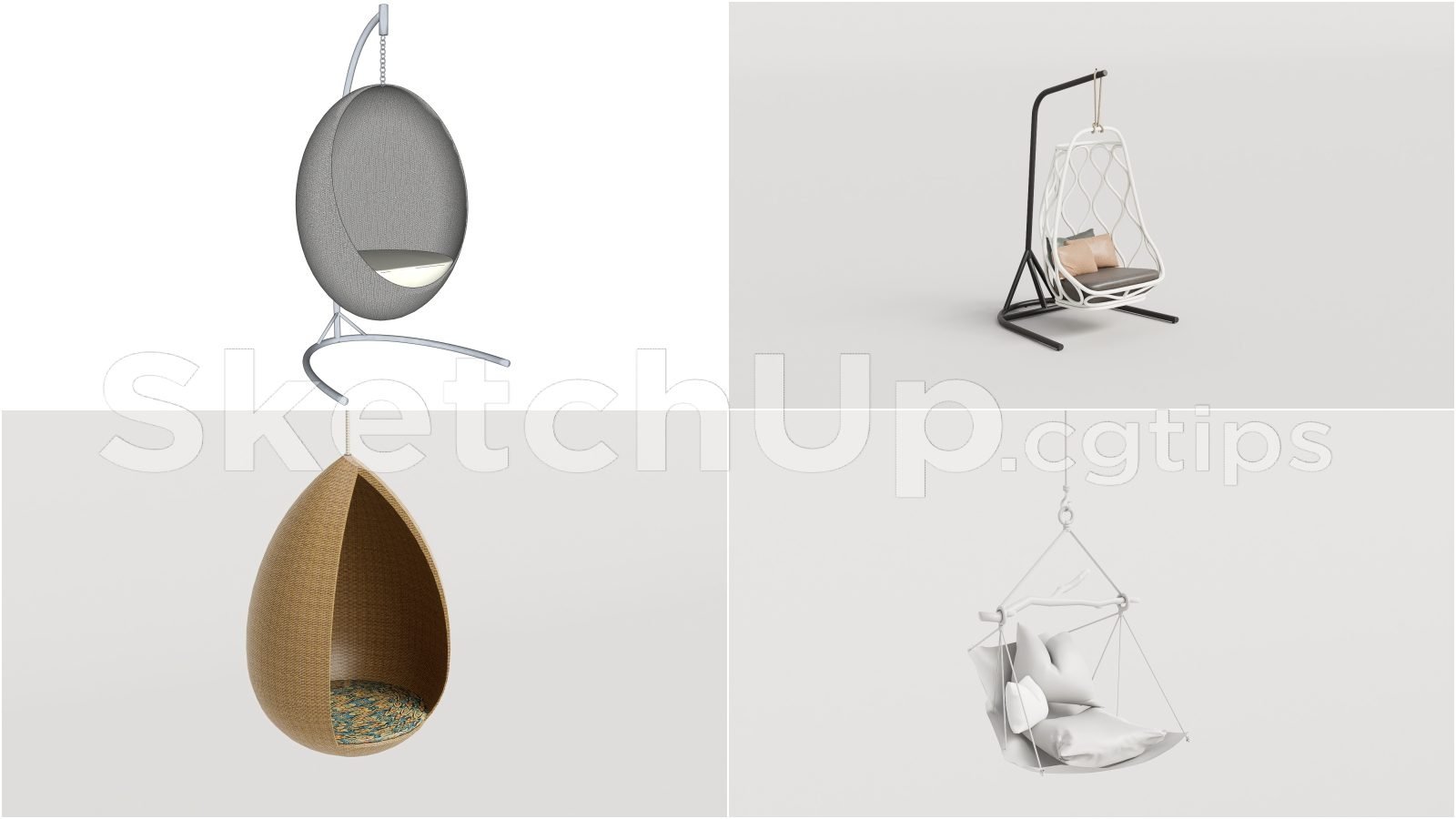 19360. تنزيل نموذج كرسي Sketchup Swing مجانًا