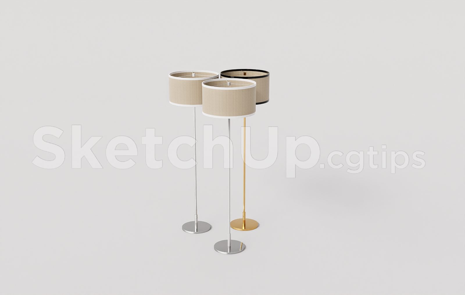 19362. نموذج مصباح أرضي ثلاثي الأبعاد مجاني لـ Sketchup - تصميم داخلي جاهز (1)