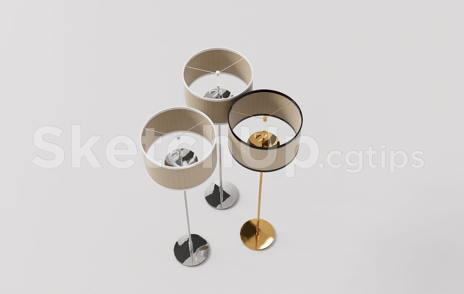 19362. نموذج مصباح أرضي ثلاثي الأبعاد مجاني لـ Sketchup - تصميم داخلي جاهز (2)