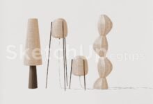 19345. Free 3d Floor Lamp Model For Sketchup - Interior Design Ready (1)