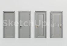 19398. Sketchup Door 3d Model Free Download (1)