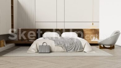 19386. Download Free Bed Model For Sketchup (1)