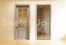 19387. Sketchup Door 3d Model Free Download (1)
