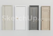 19372. Sketchup Door 3d Model Free Download (1)