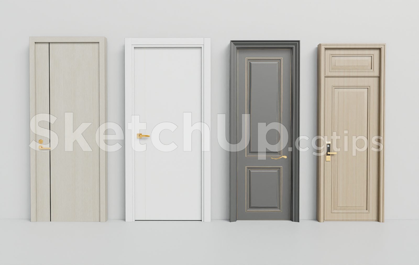 19372. Sketchup Door 3d Model Free Download (1)