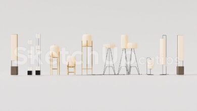 19328. Free 3d Floor Lamp Model For Sketchup - Interior Design Ready (2)