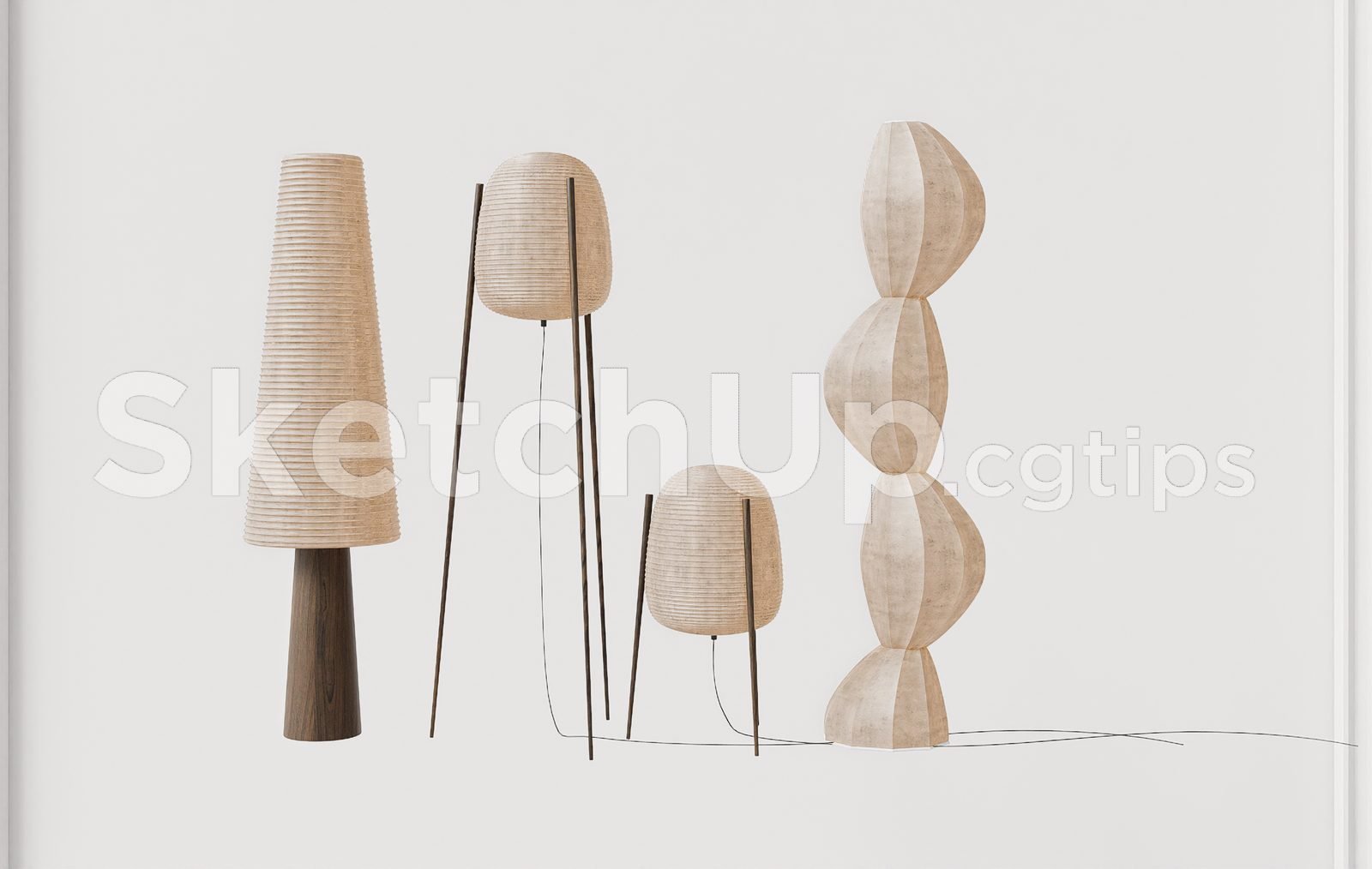 19345. نموذج مجاني لمصباح أرضي ثلاثي الأبعاد لـ Sketchup - تصميم داخلي جاهز (1)