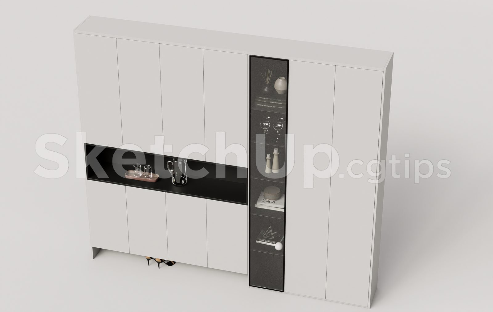 19366. تنزيل نموذج خزانة الأحذية Sketchup مجانًا (2)