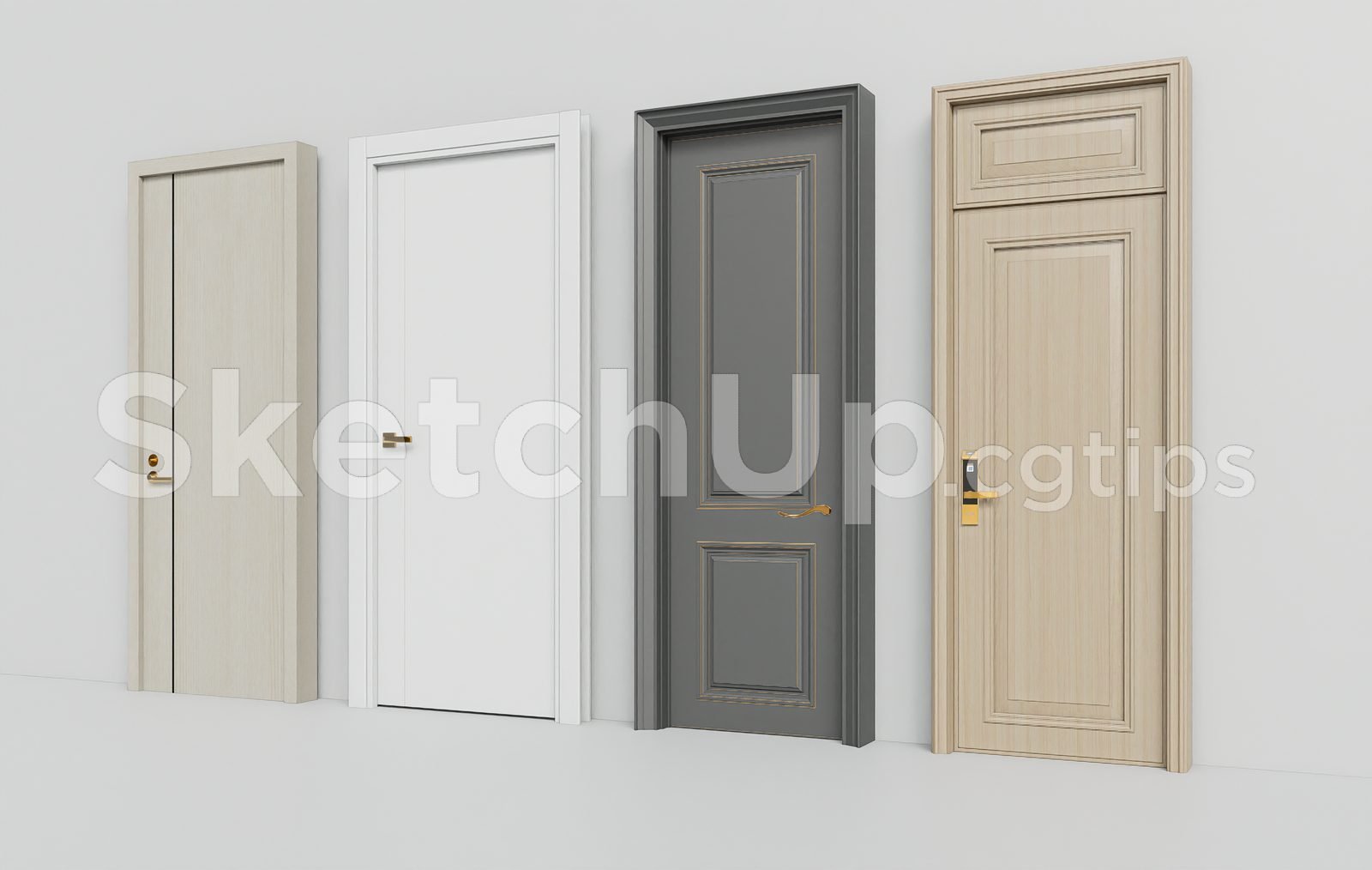 19372. تحميل نموذج Sketchup Door ثلاثي الأبعاد مجانًا (2)
