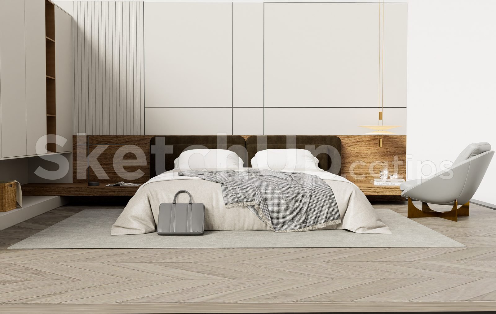 19386. تنزيل نموذج سرير مجاني لـ Sketchup (1)