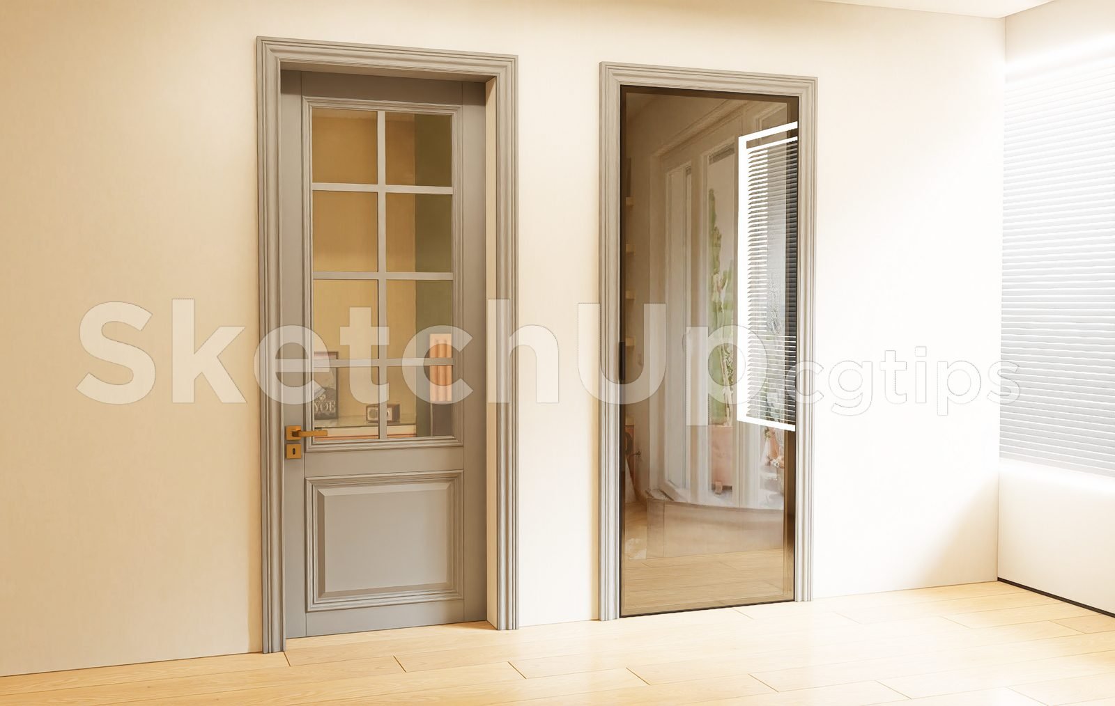 19387. تحميل نموذج Sketchup Door ثلاثي الأبعاد مجانًا (2)