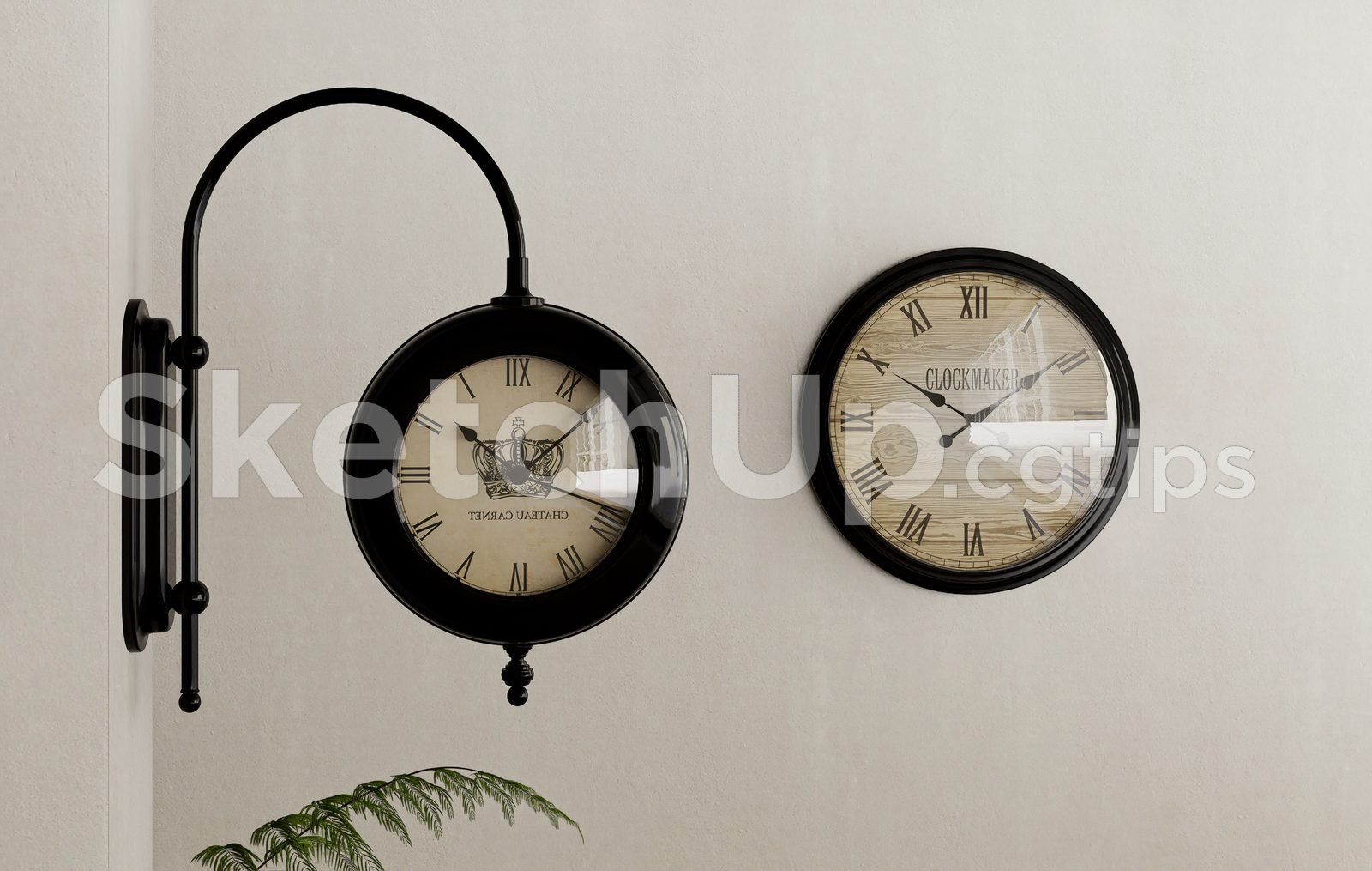 19391. نموذج ساعة حائط Sketchup - تنزيل مجاني ثلاثي الأبعاد (1)