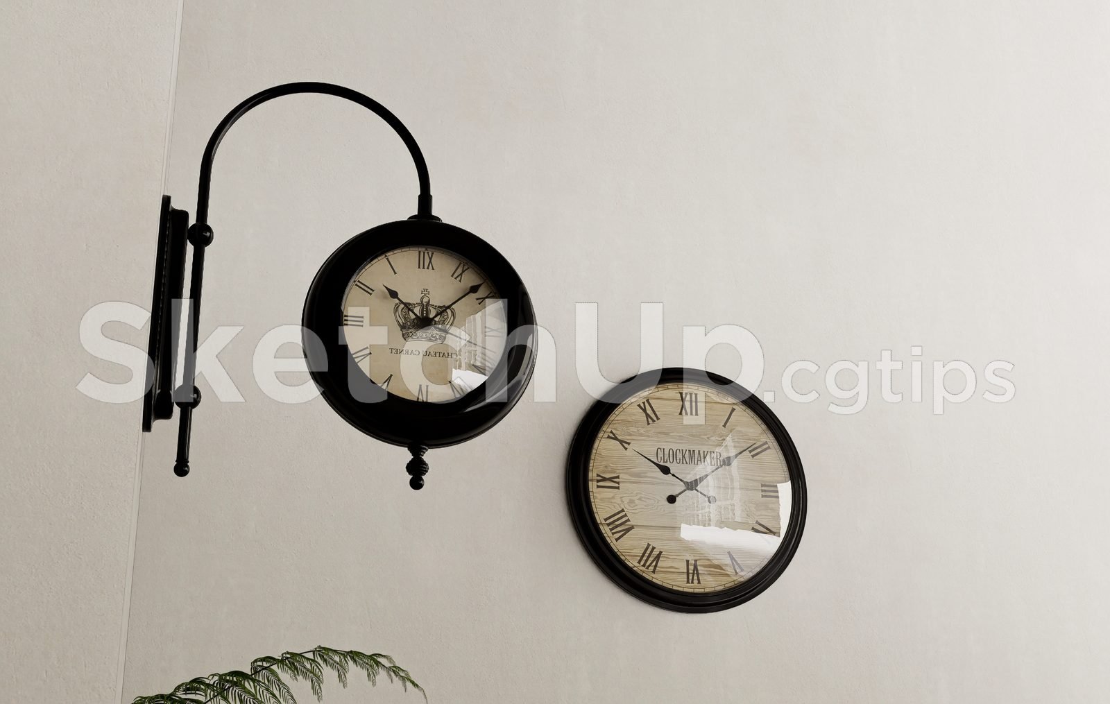 19391. نموذج ساعة حائط Sketchup - تنزيل مجاني ثلاثي الأبعاد (2)