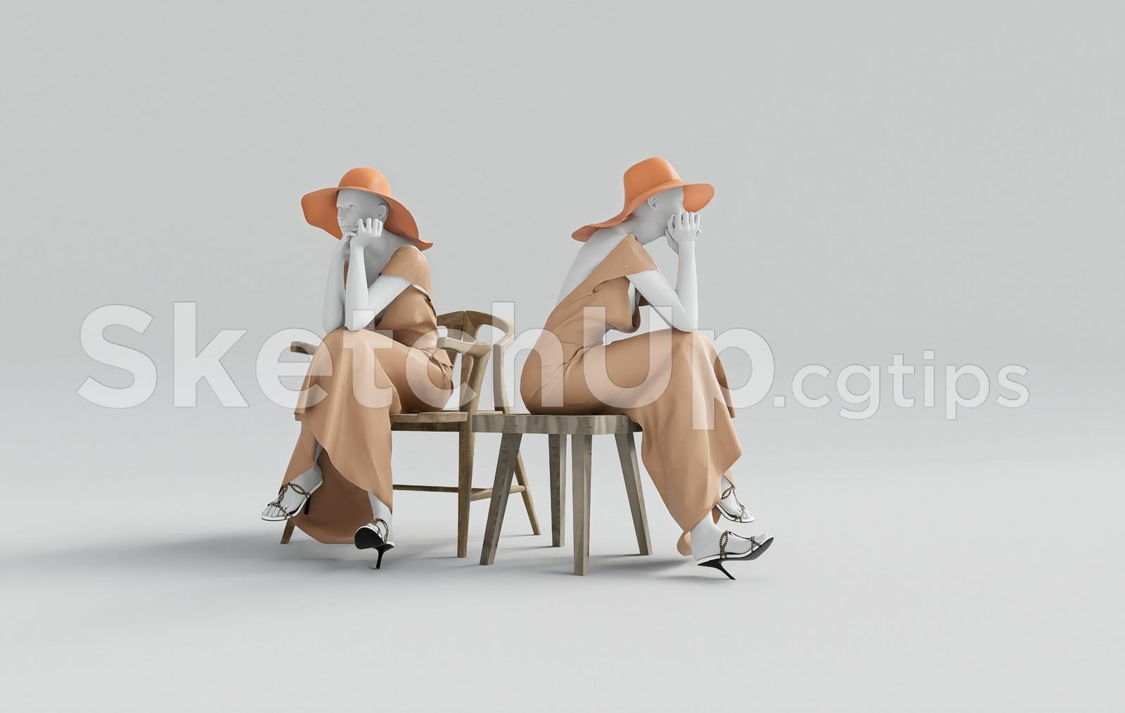 19392. تنزيل مجاني لنموذج Sketchup ثلاثي الأبعاد لعارضة أزياء لملابس الموضة (2)