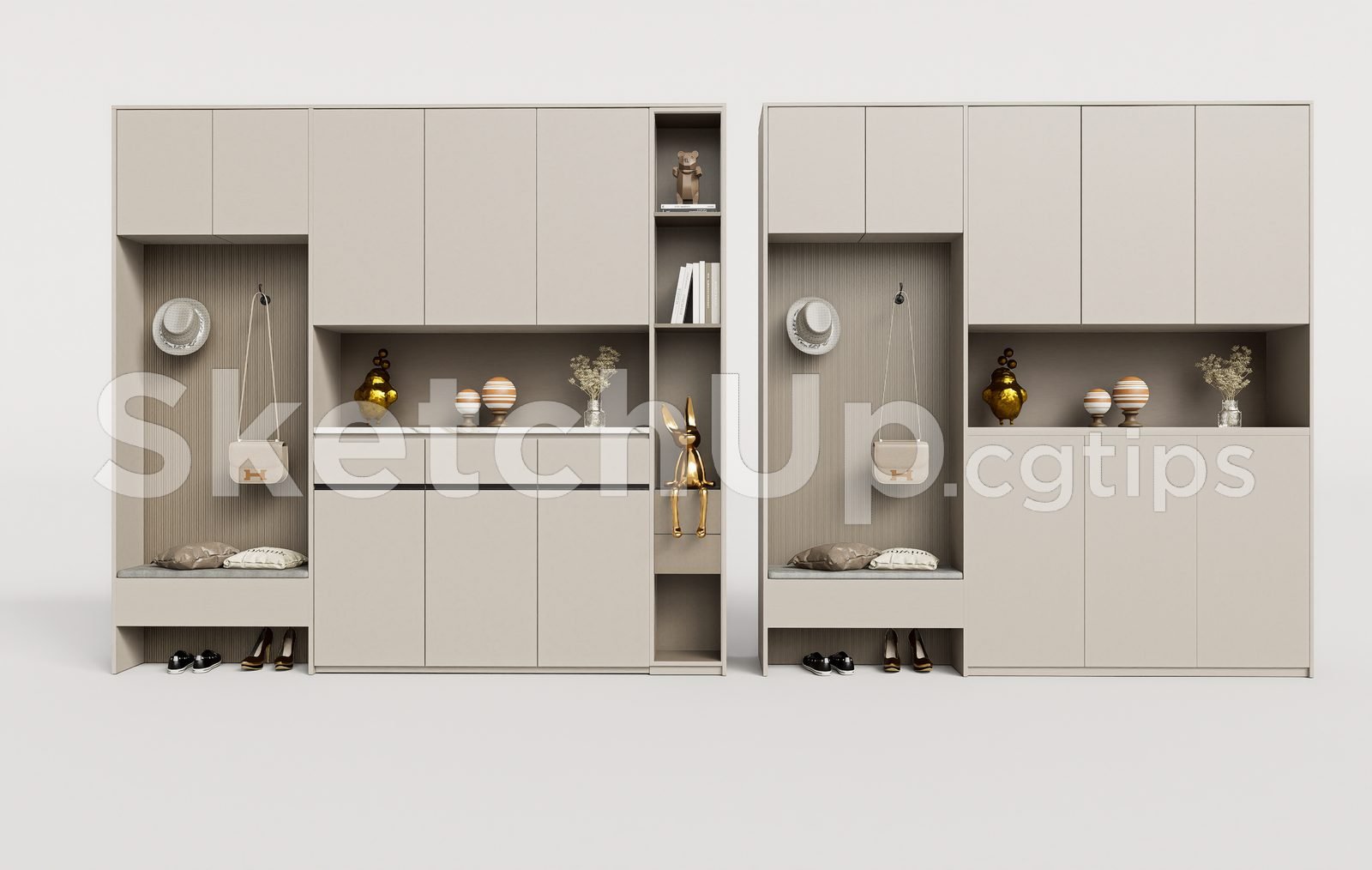 19396. تنزيل نموذج خزانة الأحذية Sketchup مجانًا (1)