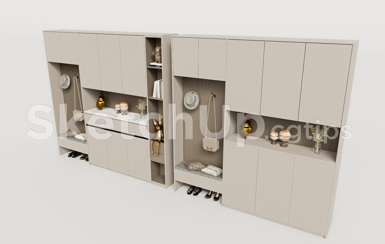 19396. تنزيل نموذج خزانة الأحذية Sketchup مجانًا (2)