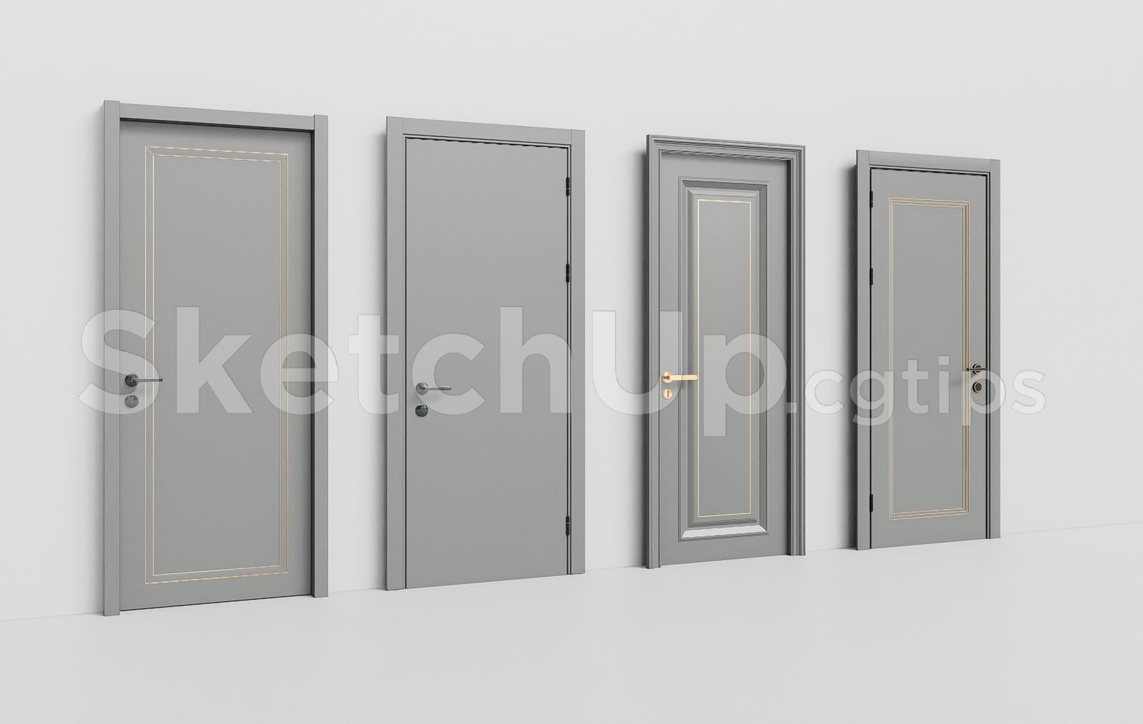 19398. تحميل نموذج Sketchup Door ثلاثي الأبعاد مجانًا (2)